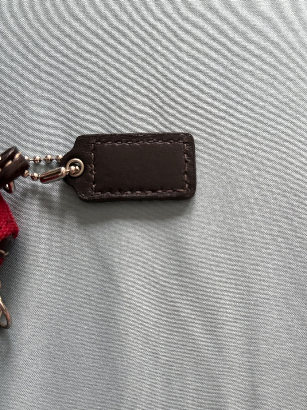 Coach Red Signature Wristlet with Dark Trim - Picture 5 of 7